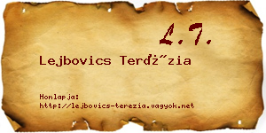 Lejbovics Terézia névjegykártya